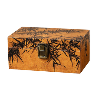 中古风首饰盒桌面带盖收纳盒创意高级感杂物整理盒储物收藏礼品盒