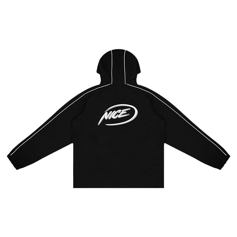 NICEID NICE边条连帽外套队服篮球训练服防风保暖开襟长袖上衣