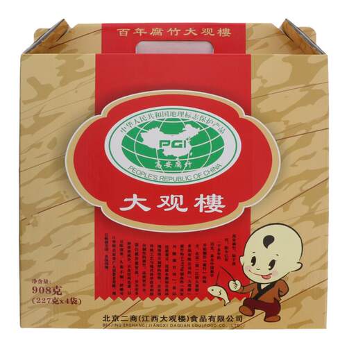 正品高安大观楼腐竹 江西纯天然腐竹无添加吊白块干腐竹皮 礼盒装