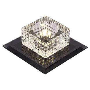 过道灯走廊灯简约现代LED吸顶灯水晶灯方型玄关灯入户门厅灯创意