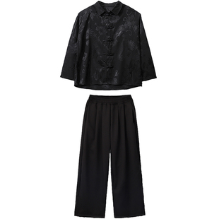 儿童国潮街舞服套装男童中国风唐装嘻哈hiphop表演服女童爵士舞服