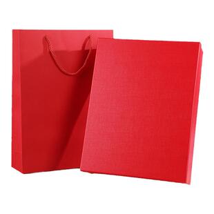 红色长方形礼物盒生日回礼包装盒新年礼盒大号盒子天地盖空盒