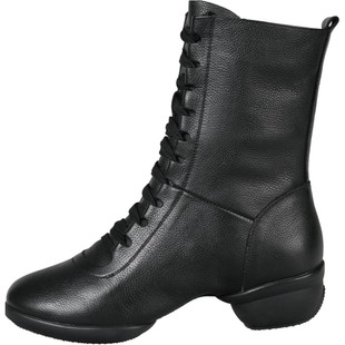 卡路奇跳舞女鞋2026新款真皮水兵舞蹈靴软底时尚四季爵士广场舞鞋