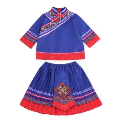儿童56个民族德昂族服舞台演出男女童少数民族传统服饰运动会班服