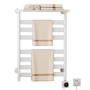 艾芬达智能电热毛巾架黑色家用卫生间浴室免打孔加长款烘干GD21