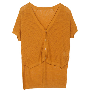 【ZOLLE因为】纯棉亮色舒适剪裁开衫26春夏新品