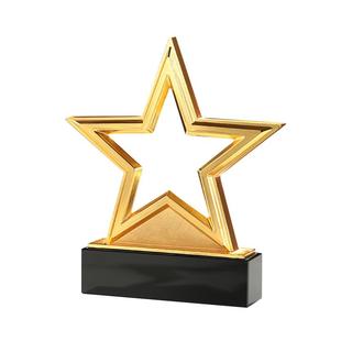 水晶奖杯奖牌定制金属山峰五星员工彩印奖杯赛事纪念周年创意奖品