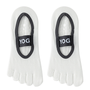 五指瑜伽袜子防滑专业女夏季普拉提训练室内运动健身专用分趾船袜