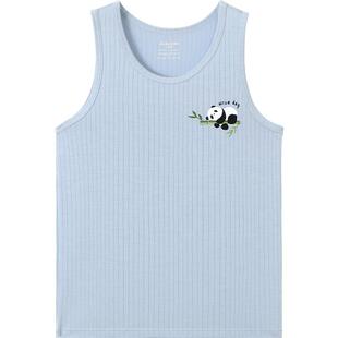 久岁伴儿童打底背心男童春秋薄款透气中大童宝宝外穿运动无袖上衣