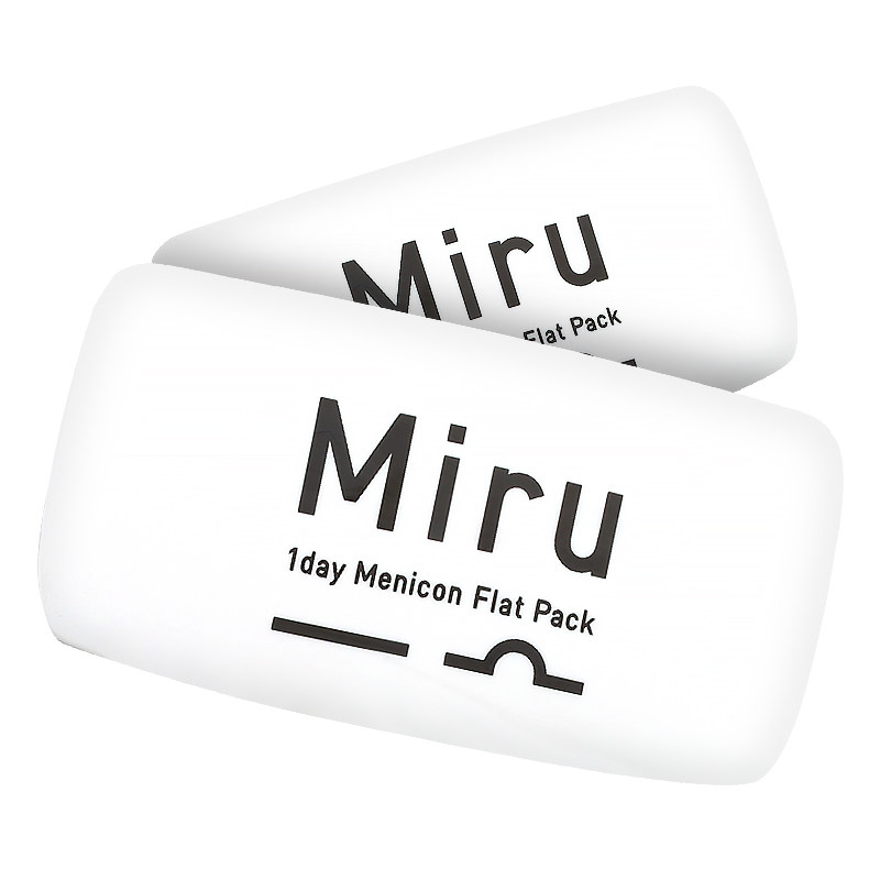 米如Miru小纸片日抛盒30片*2隐形近视眼镜60片旗舰店日本正品