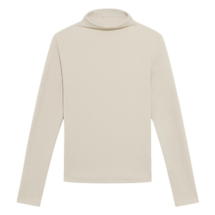 美特斯邦威长袖T恤女士秋冬款半高领长袖抗菌内搭打底衫修身内搭