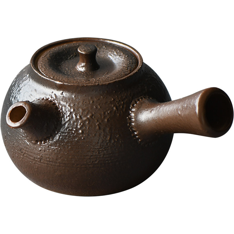 成皿围炉煮茶耐热粗陶侧把煮茶壶