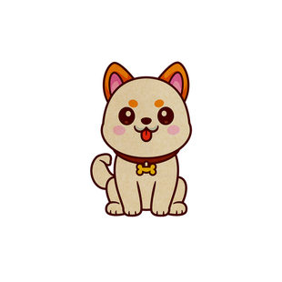 毛毡板可爱小狗造型墙上装饰自粘墙贴童趣风照片墙儿童房卧室客厅