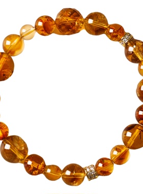 黄水晶天然水晶转运珠手串