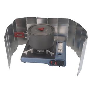 户外挡风板卡式炉铝合金折叠加高野炊炊具炉具遮风板屏风炉头挡板