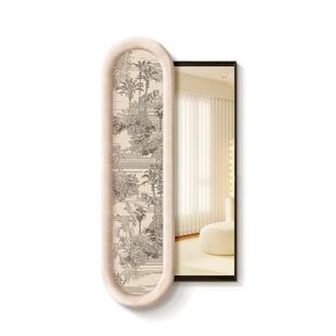 法式隐藏式全身镜装饰画中古风壁画试衣镜画客厅暗藏式推拉镜挂画