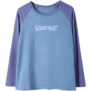 胖男童德绒打底衫儿童长袖T恤秋冬薄绒新款保暖打底上衣宽松加肥