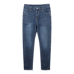 才子男装牛仔裤男2025秋季新款修身直筒水洗原色休闲弹力牛仔裤子