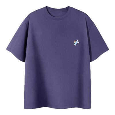 PSO Brand男装女装索罗娜飞盘小狗印花正肩女T恤情侣装短袖上衣夏