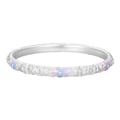 中国黄金珐琅繁花手镯银手镯礼物