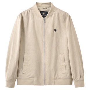 保罗彼得2026春季新款男士棉麻立领夹克休闲透气短外套YCFAJ00570