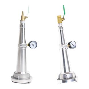 KY65消防测压水枪头加厚消火栓试压装置可旋转带压力表2.5寸喷头