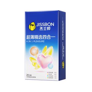 超薄精选四合一|杰士邦超薄情趣裸入无感正品避孕套tt