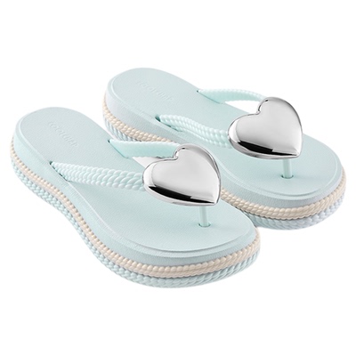 COOLCHAP浪花爱心人字拖