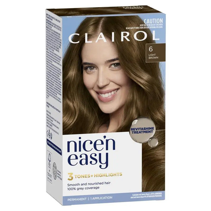 澳洲CLAIROL伊卡璐植物染发剂自然持久染发膏灰色覆盖Nice'N Easy