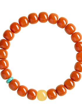 【100％官方正品】南红蜜蜡手串