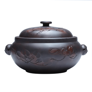 【滇匠】汽锅云南建水紫陶气锅鸡专用非紫砂蒸汽锅一体锅家用汤锅