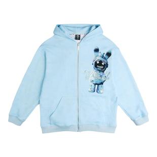 TCH 轻奢烫钻连帽卫衣拉链衫男女同款T72B176017