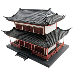 立体3d中国风diy江南古镇手工制作环艺房子老屋建筑模型拼装实木