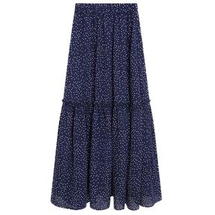 2025秋冬新款中长款显瘦a字大摆百褶裙高腰半身裙子大码女蛋糕裙