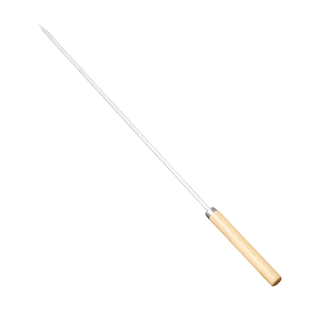 烧烤签子304不锈钢木柄串串圆签羊肉串烤串铁签子工具家用扁签