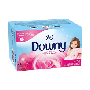 现货 美国进口Downy当妮烘干机衣物柔顺剂香衣水纸APRIL四月清香
