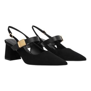 CHARLES&KEITH26春季新款CK1-61720210尖头高跟金属扣凉鞋高跟鞋