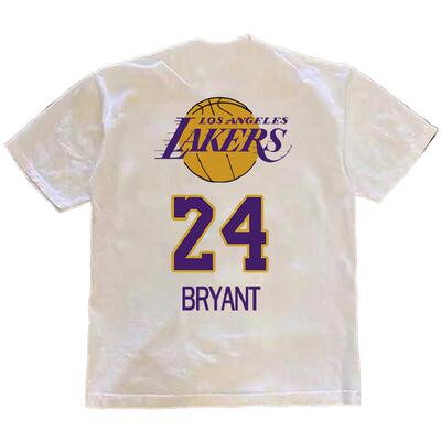 美式篮球黑曼巴湖人队科比24号短袖t恤户外运动休闲重磅300克半袖