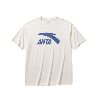 安踏休闲短袖t恤男女同款夏季新款圆领多彩运动上衣宽松冰丝半袖
