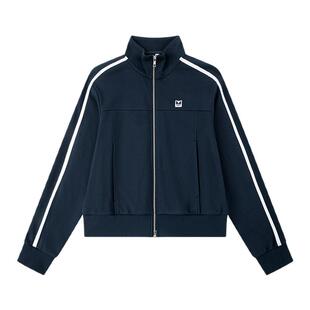 乔丹针织立领外套女2025秋季新款拉链开衫运动健身透气长袖上衣女