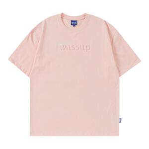 WASSUP发泡立体字母潮牌短袖t恤男女上衣夏季2024新款休闲情侣装