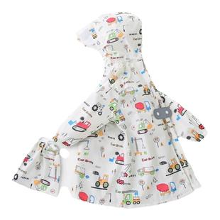 儿童雨衣男童中大童带书包位2026新款全身女孩小学生上学专用雨披