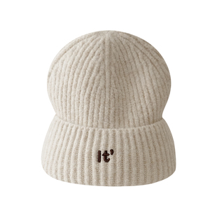 Himade秋冬季针织毛线帽子女生加厚保暖护耳冷帽韩系氛围感套头帽