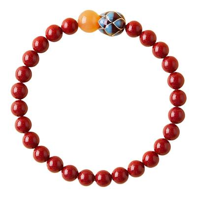 普陀山朱砂莲花手串女本命年手链