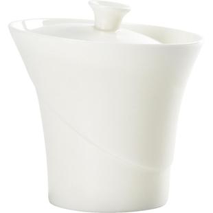 君器泡茶盖碗茶杯白瓷茶具茶碗单个高档创意个性倾斜小号茶盅解构