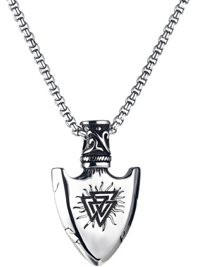 卢恩符文箭头吊坠男士北欧维京