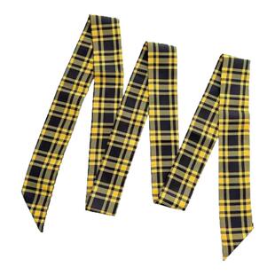 美式格子布纹腰带英伦风街头穿搭超长款裤带辣酷潮流裤腰带子女