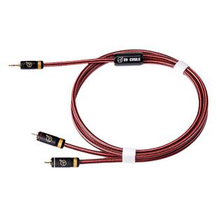 张扬音频线一分二发烧3.5转双莲花RCA头卡农线音响线线材单晶铜