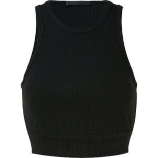 Helmut Lang 秋冬女罗纹针织短款坦克背心马甲