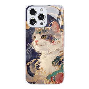 适用可爱猫咪苹果16e手机壳15plus中国风14pro国潮iphone13promax高级感12mini敦煌风11艺术pro小众max玻璃15